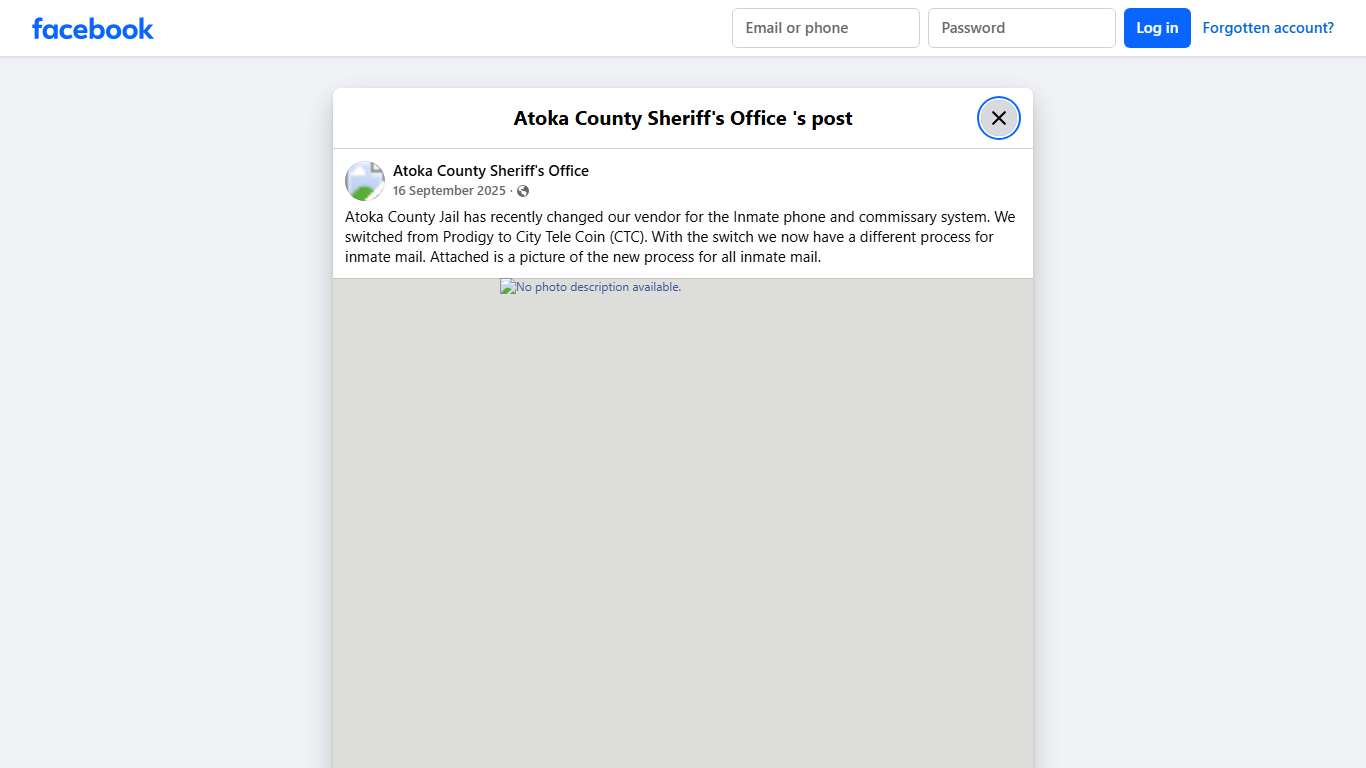 Atoka County Jail has... - Atoka County Sheriff's Office Facebook